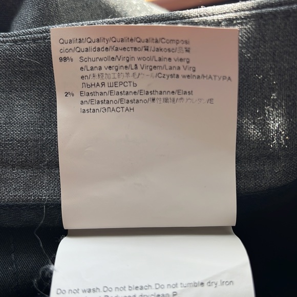 Hugo Boss Stretch Wool Dress Pants in Gray 34 SHORT - Picture 5 of 6